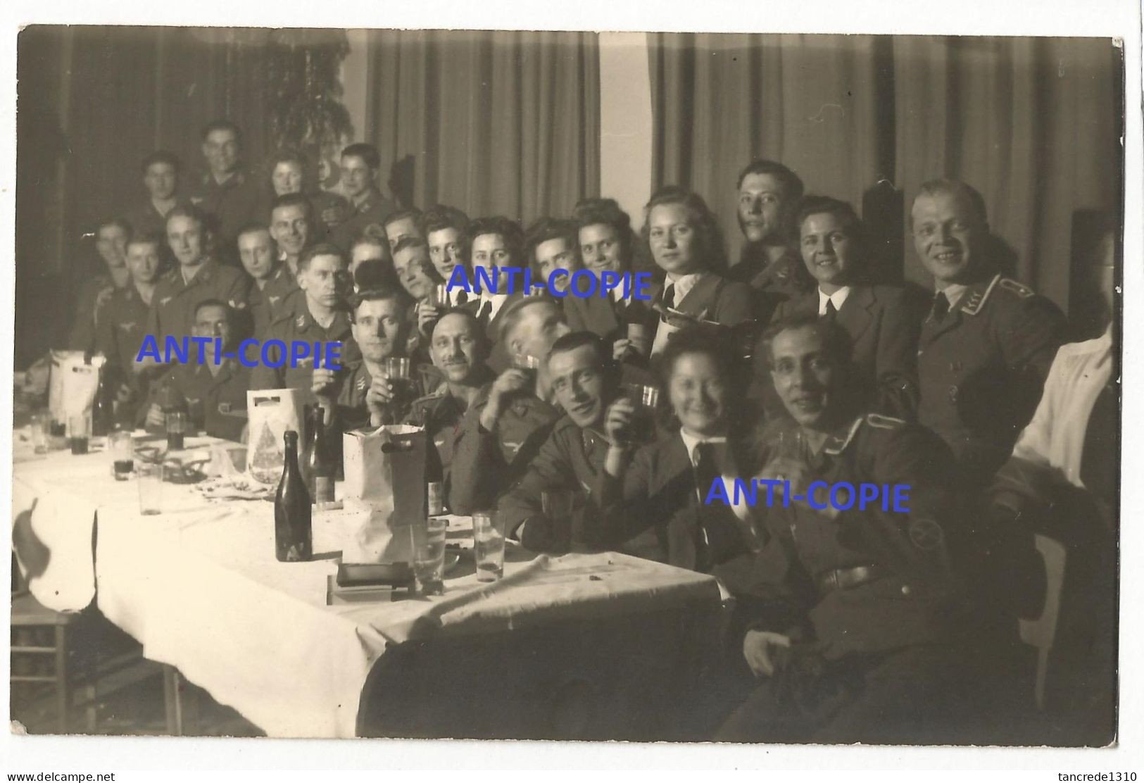 WW2 PHOTO ORIGINALE Soldats Allemands & Souris Grises Noêl à BRUXELLES BRUSSEL BELGIQUE BELGIË N°2 - 1939-45