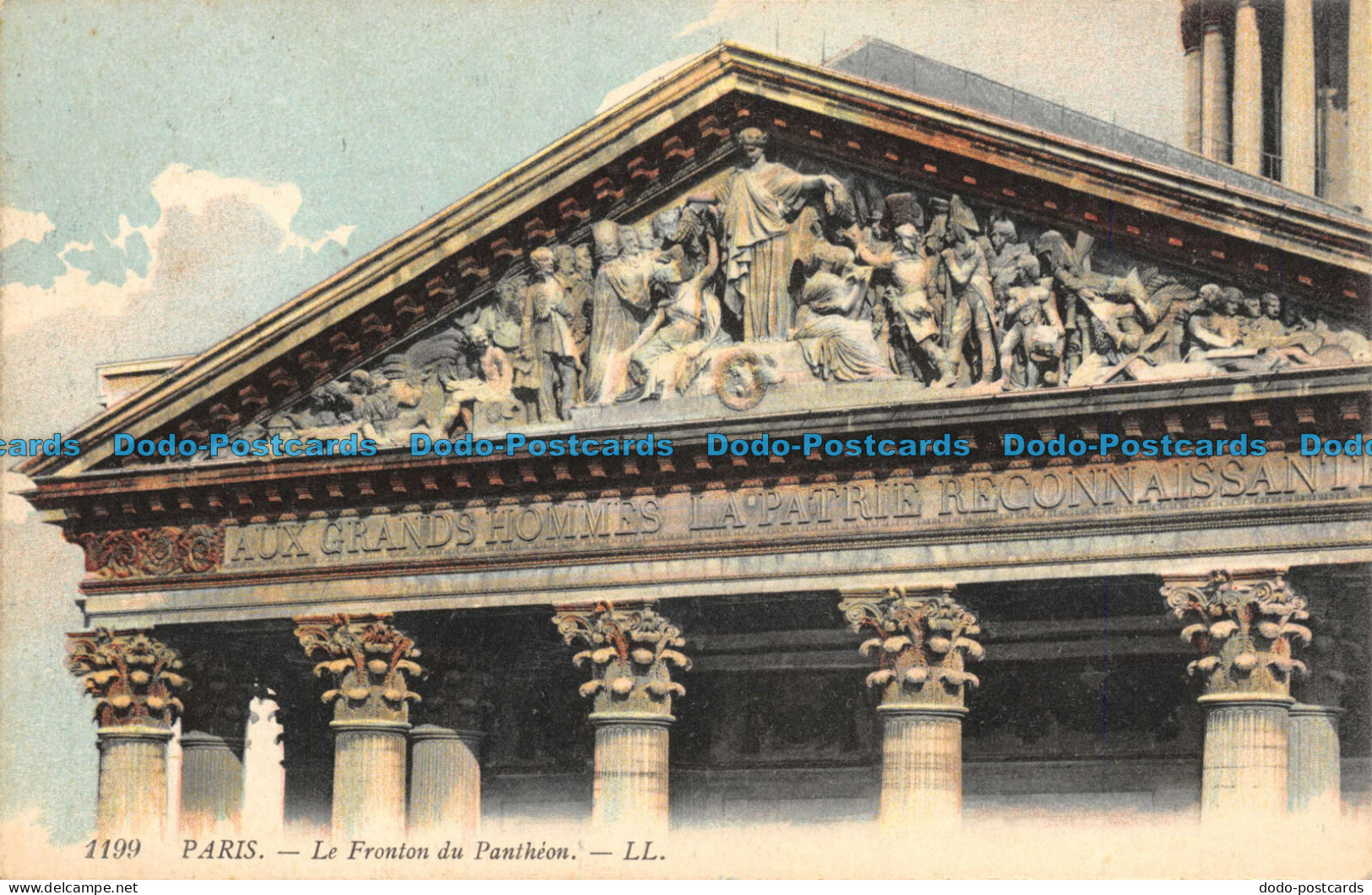 R110370 Paris. Le Fronton Du Pantheon. LL. No 1199. B. Hopkins - Monde