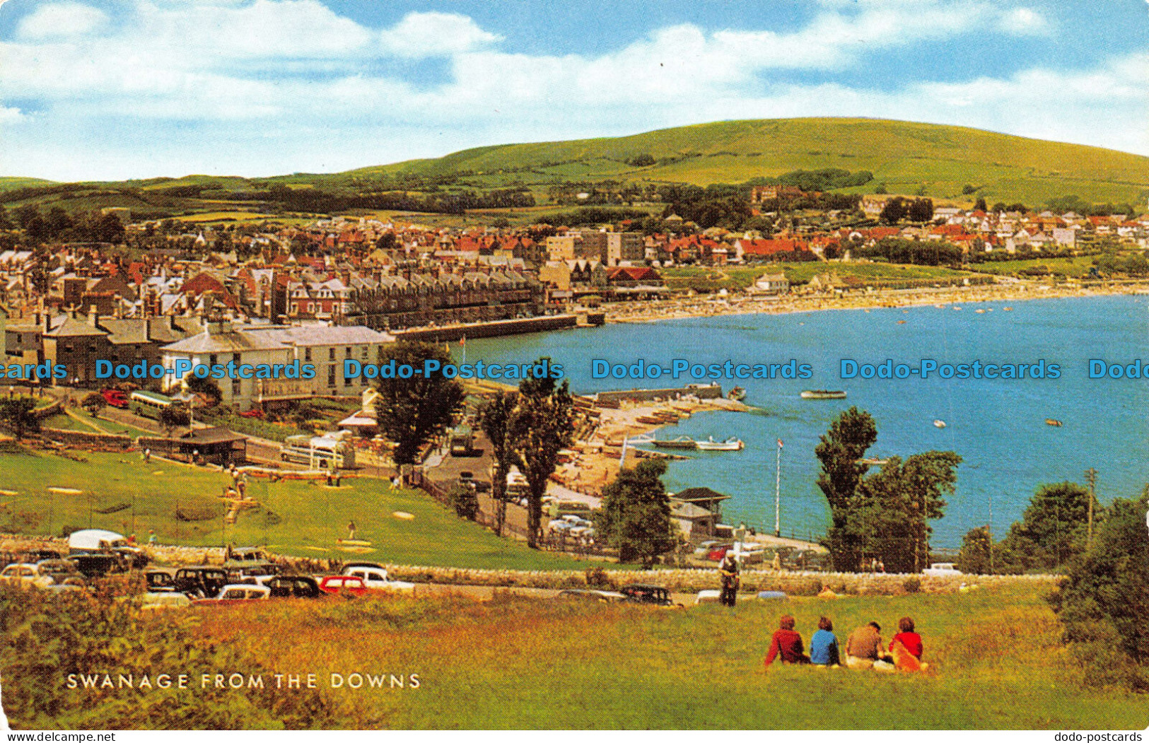 R109958 Swanage From The Downs. Salmon - Welt