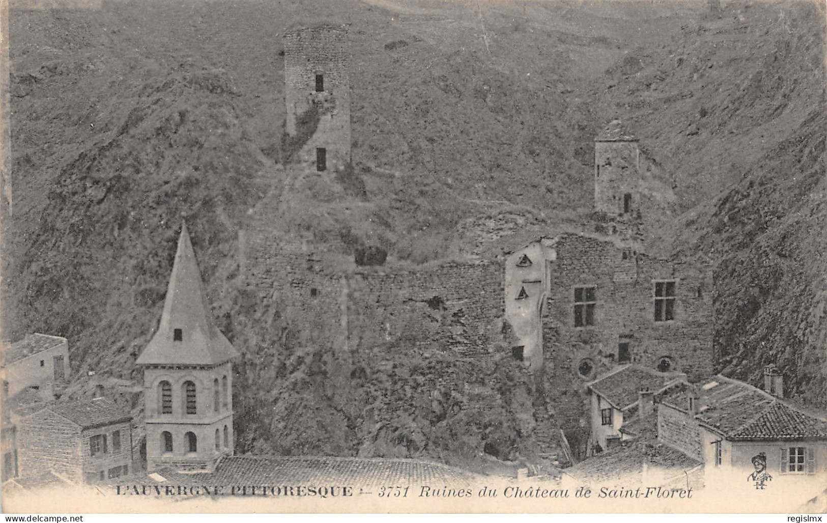 63-SAINT FLORET-RUINES DU CHÂTEAU-N°371-G/0089 - Other & Unclassified