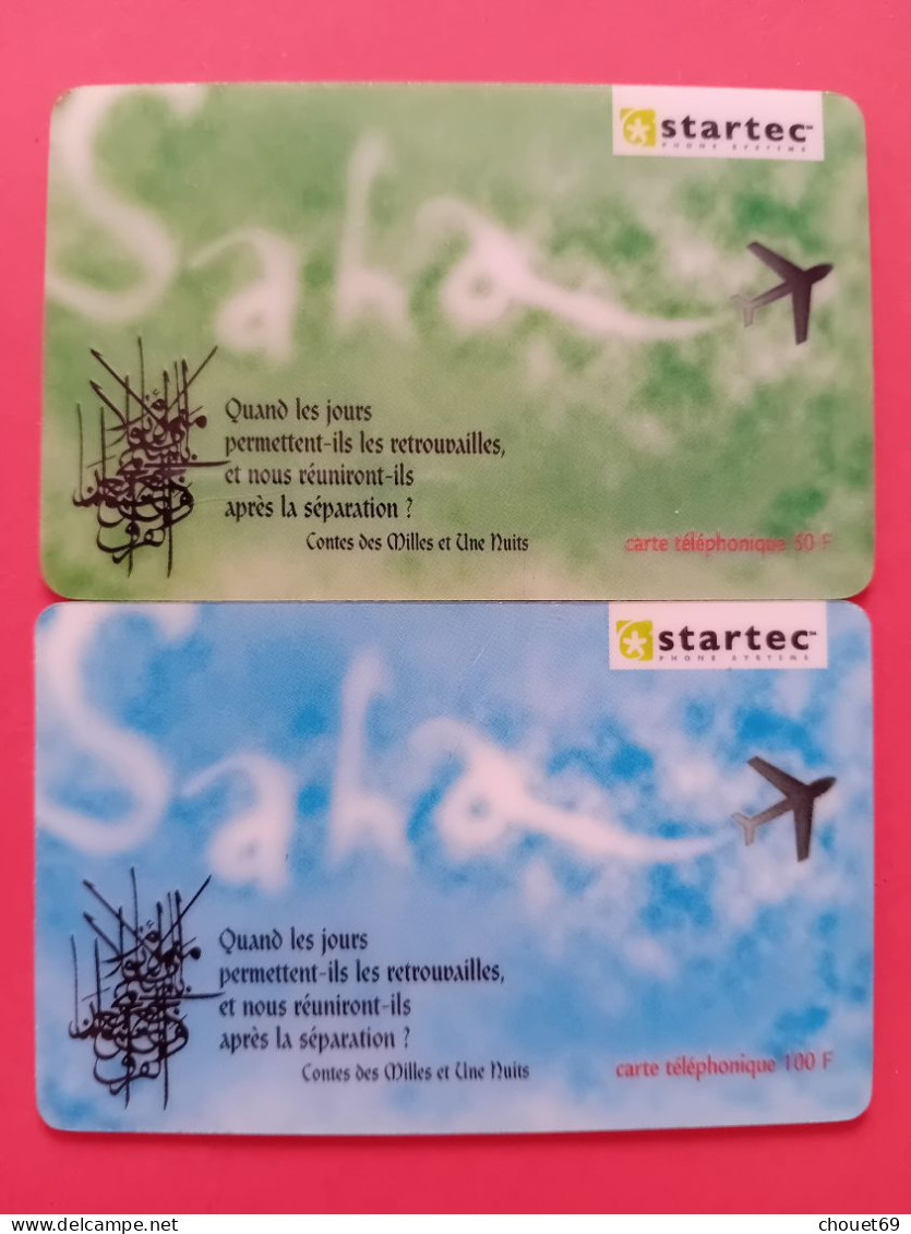 CARTE PREPAYEE STARTEC 50F Exp Date 31/12/00 Et 100F Exp Date 01/02/2001 Used  (BA40623 - Autres & Non Classés