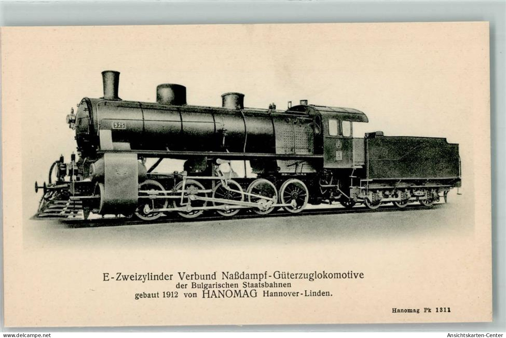 13181911 - E-Zweizylinder Verbund Nassdampf-Gueterzuglokomotive Der Bulgarischen Staatsbahnen Gebaut 1912 Hanomag Pk 13 - Trains