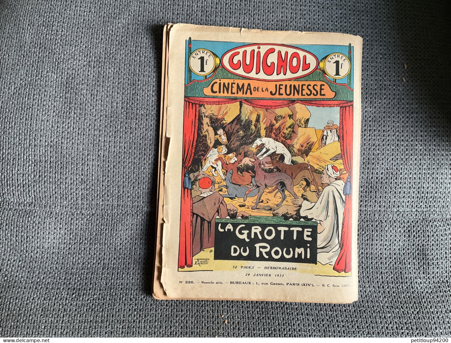 GUIGNOL Cinéma de la Jeunesse  *BASCOMA *LA GROTTE DU ROUMI  No 226 Janvier 1933