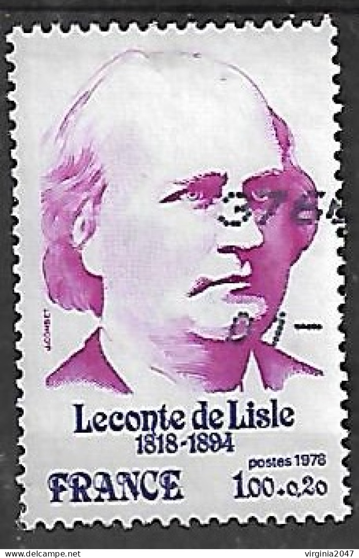 1978 Francia Personajes Leconte De Lisle 1v. - Used Stamps