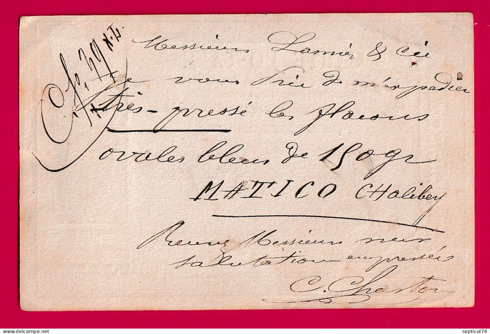 N°53 58 GC 2523 PARIS MONTROUGE PARIS POUR FOUCARMONT SEINE INFERIEURE SEINE INFERIEURE LETTRE - 1849-1876: Période Classique