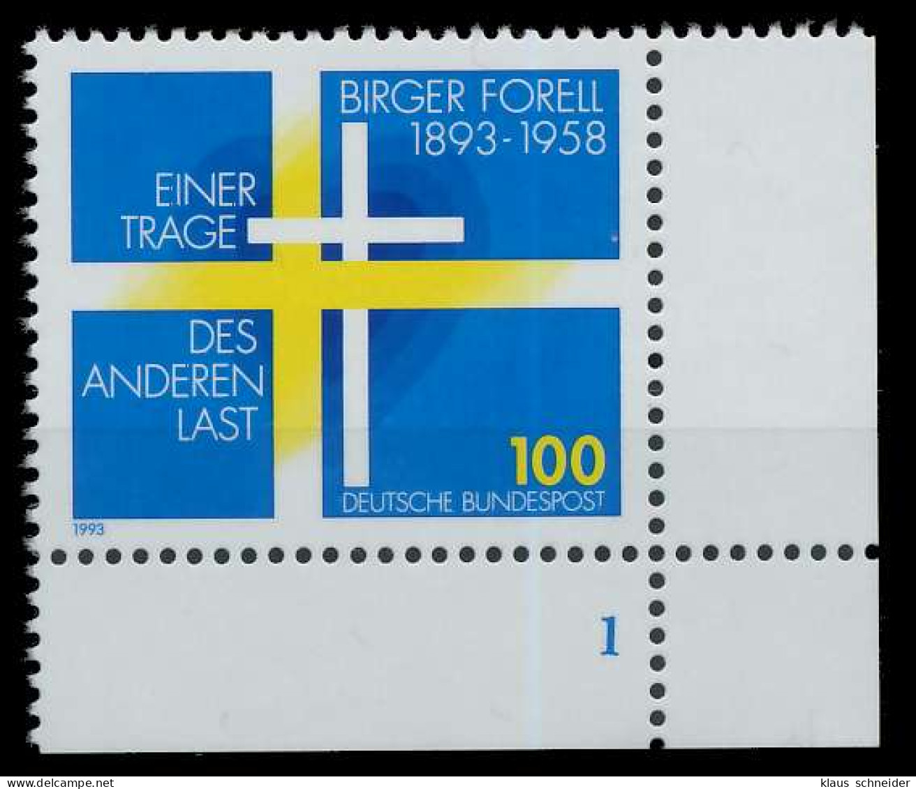 BRD 1993 Nr 1693 Postfrisch FORMNUMMER 1 X7E21A2 - Ongebruikt