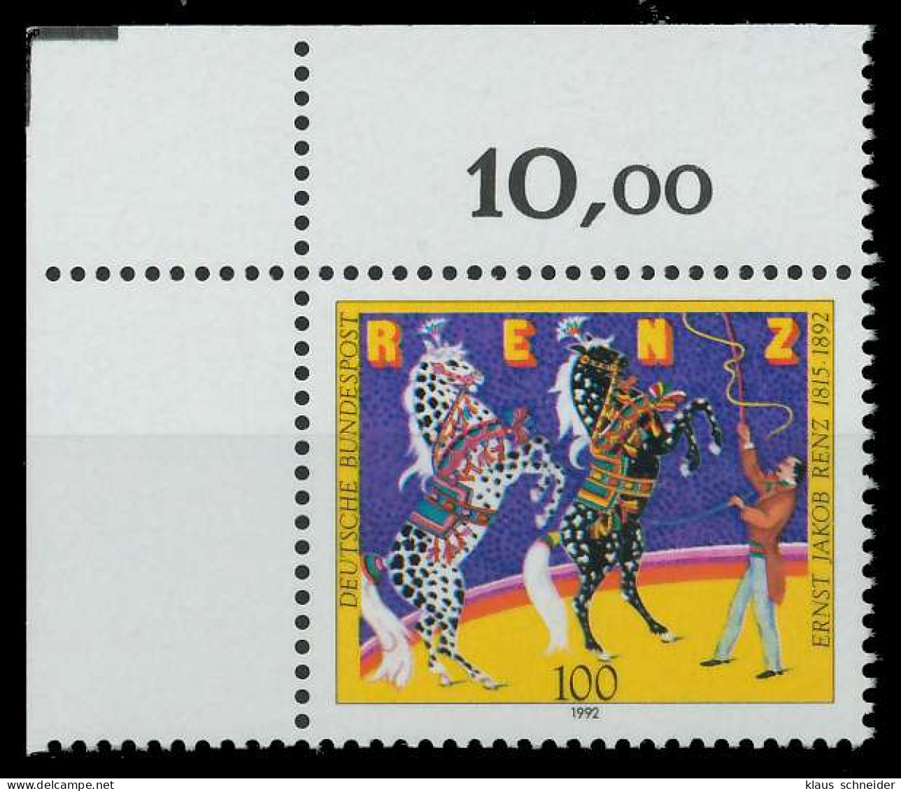 BRD 1992 Nr 1600 Postfrisch ECKE-OLI X85F0CE - Unused Stamps