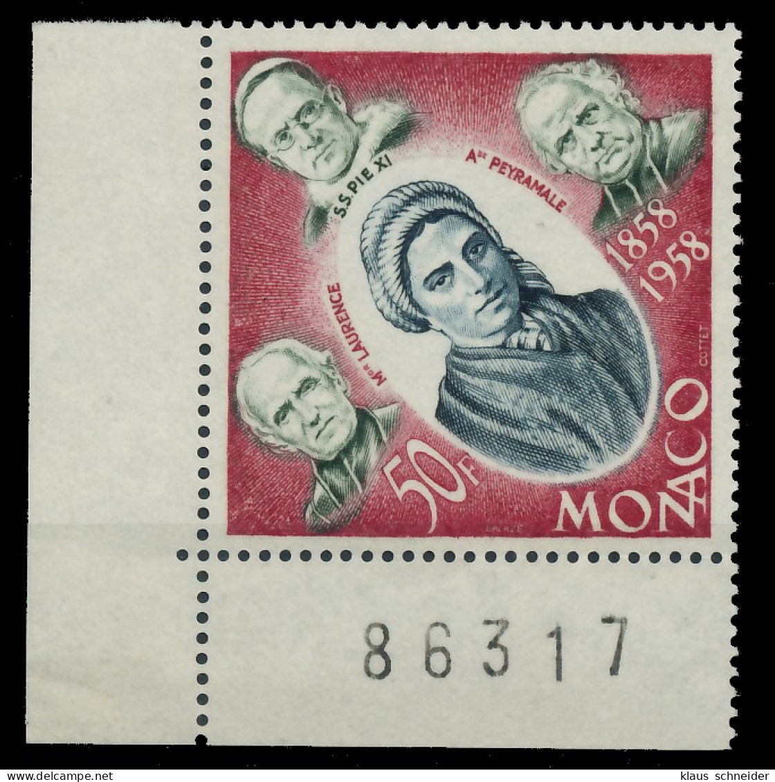 MONACO 1958 Nr 599 Postfrisch ECKE-ULI X3BA852 - Neufs