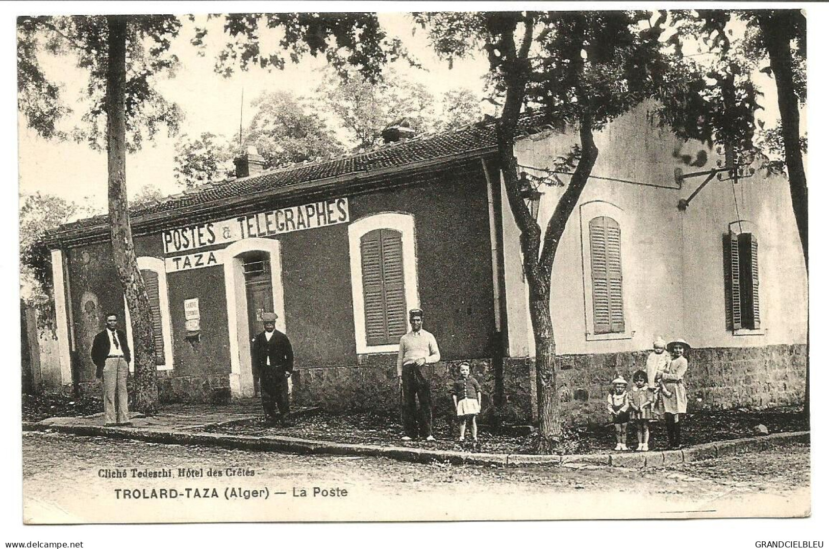 POSTES ET TELEGRAPHES -TROLARD TAZA : Bordj-el-Emir-Abdelkader .Poste .ALGERIE. DEPART. VIALAR.TISSEMSILT.TRES TRES RARE - Autres & Non Classés