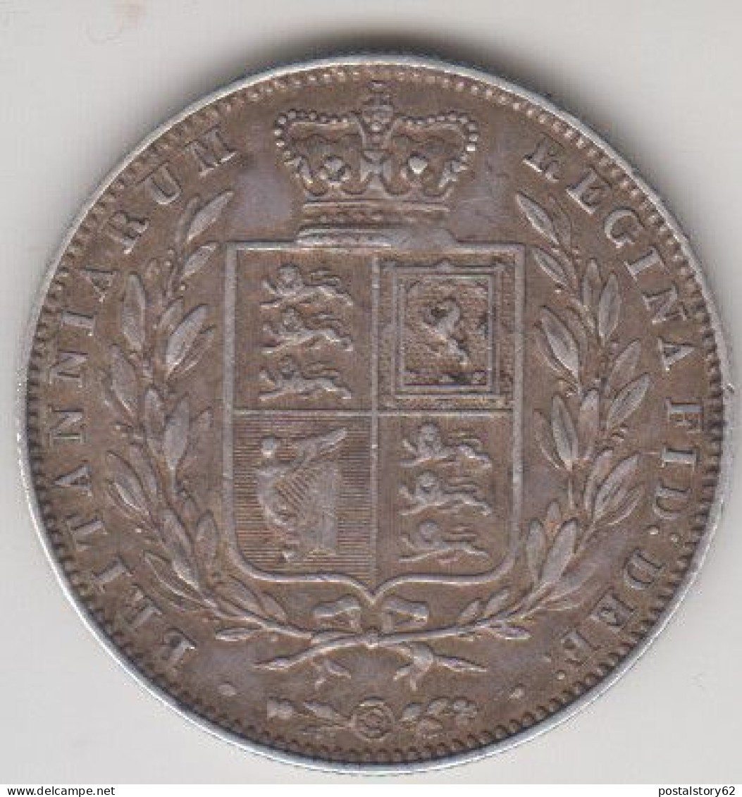 Gran Bretagna, Regina Victoria - Half 1/2 Crown  1842  Arg. 9.25 % - K. 1/2 Crown