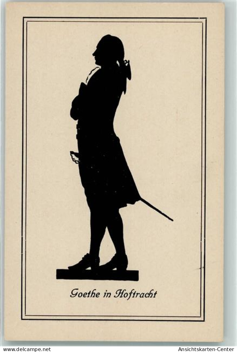 39274611 - In Hoftracht Scherenschnitt Serie 104 Nr 1337 Historische Goethe-Silhouette - Schriftsteller