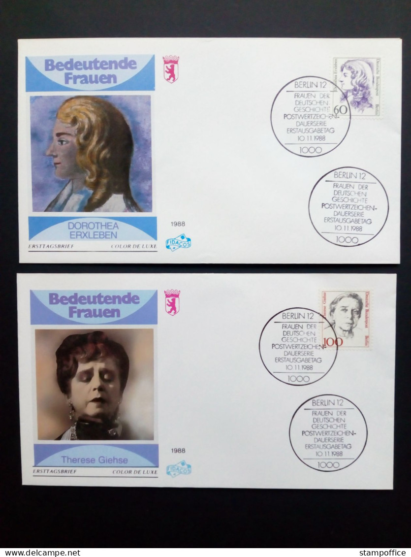 BERLIN MI-NR. 824-828 FDC BERÜHMTE FRAUEN 1988 HANNAH ARENDT - Autres & Non Classés