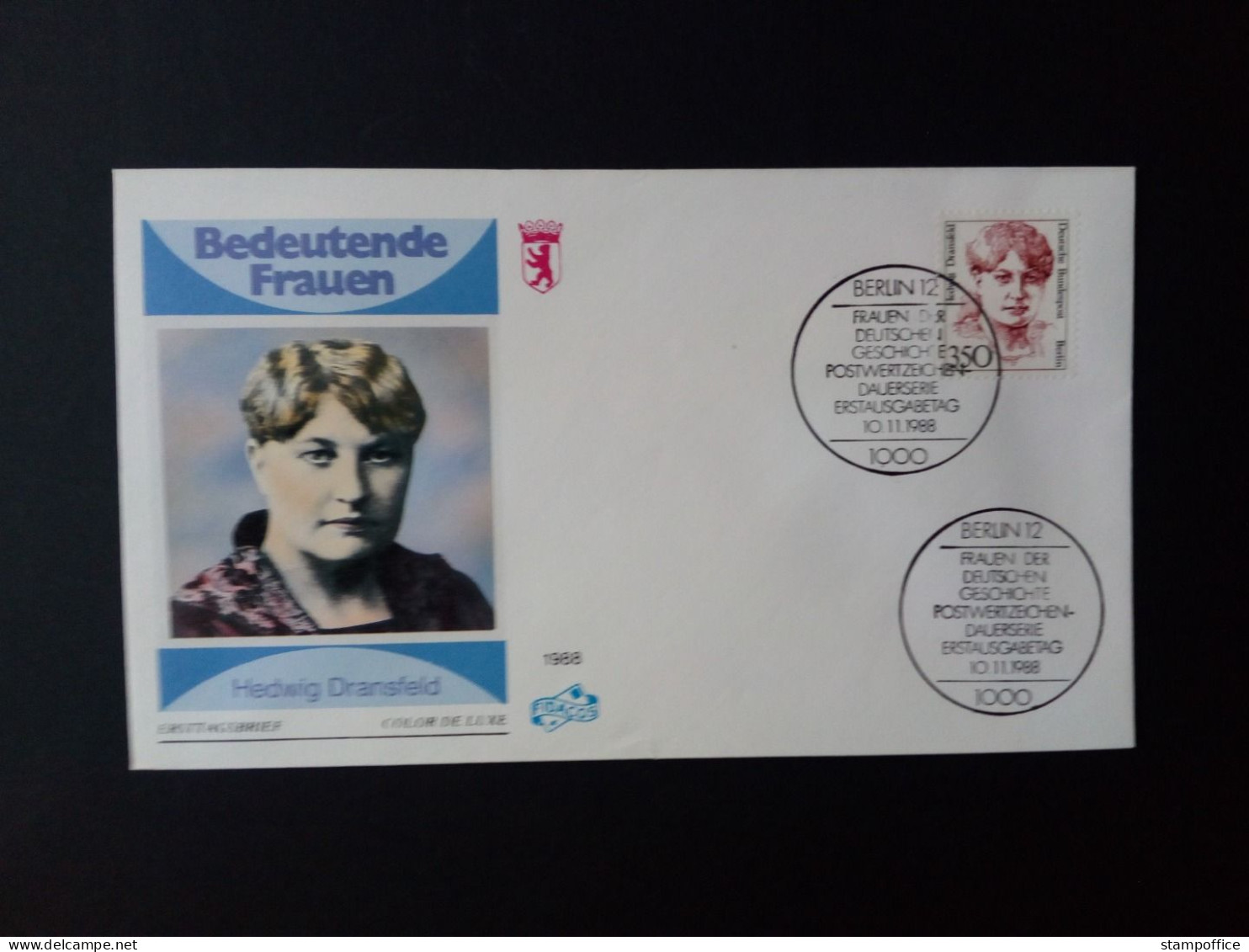 BERLIN MI-NR. 824-828 FDC BERÜHMTE FRAUEN 1988 HANNAH ARENDT - Autres & Non Classés