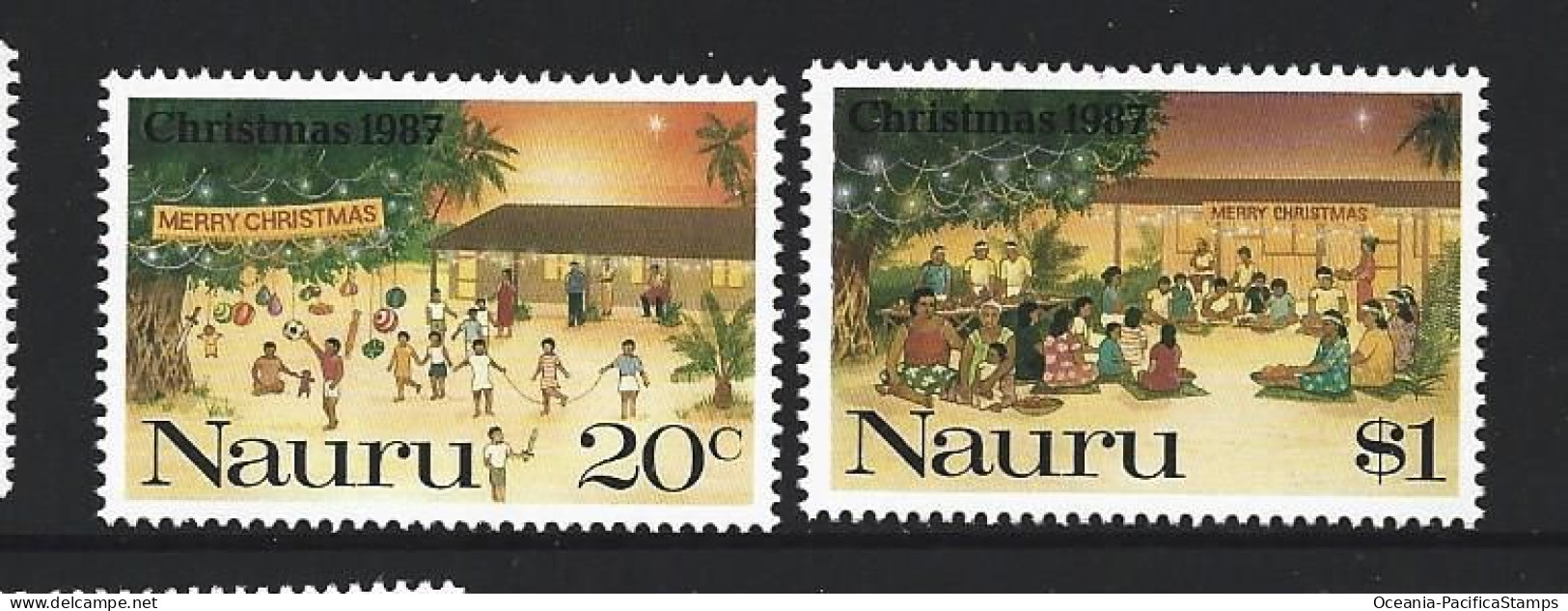 Nauru 1987 Christmas Set Of 2 MNH - Nauru