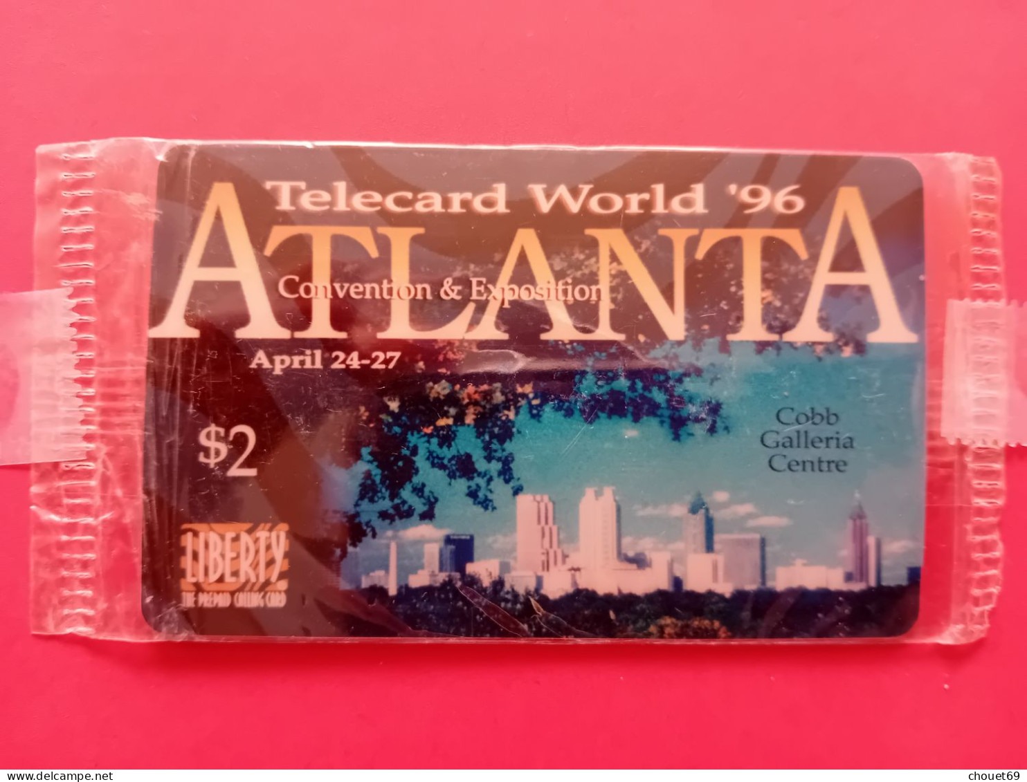 QUEST TELECOM LIBERTY TELECARD WORLD 96 April ATLANTA MINT Folder NSB Neuve 1300ex (BA40623 - Autres & Non Classés