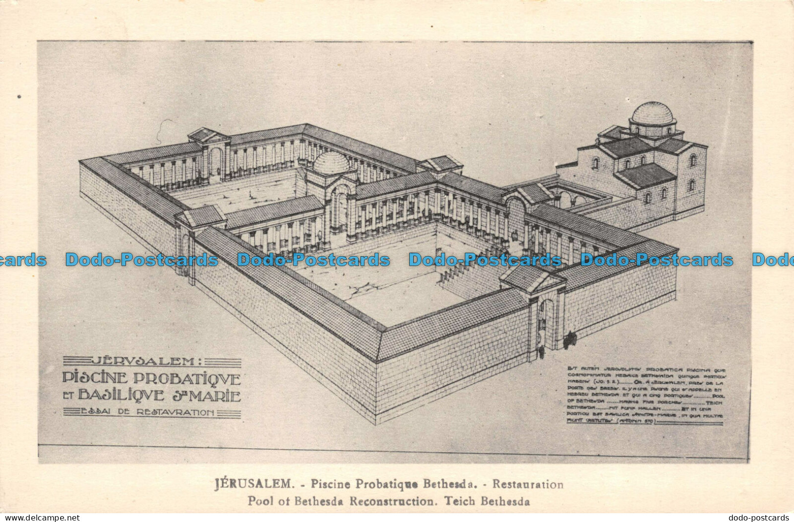 R112196 Jerusalem. Pool Of Bethesda Reconstruction. Teich Bethesda. B. Hopkins - Welt