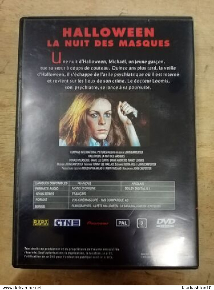 DVD - Angoisse La Nuit Des Masques - Autres & Non Classés