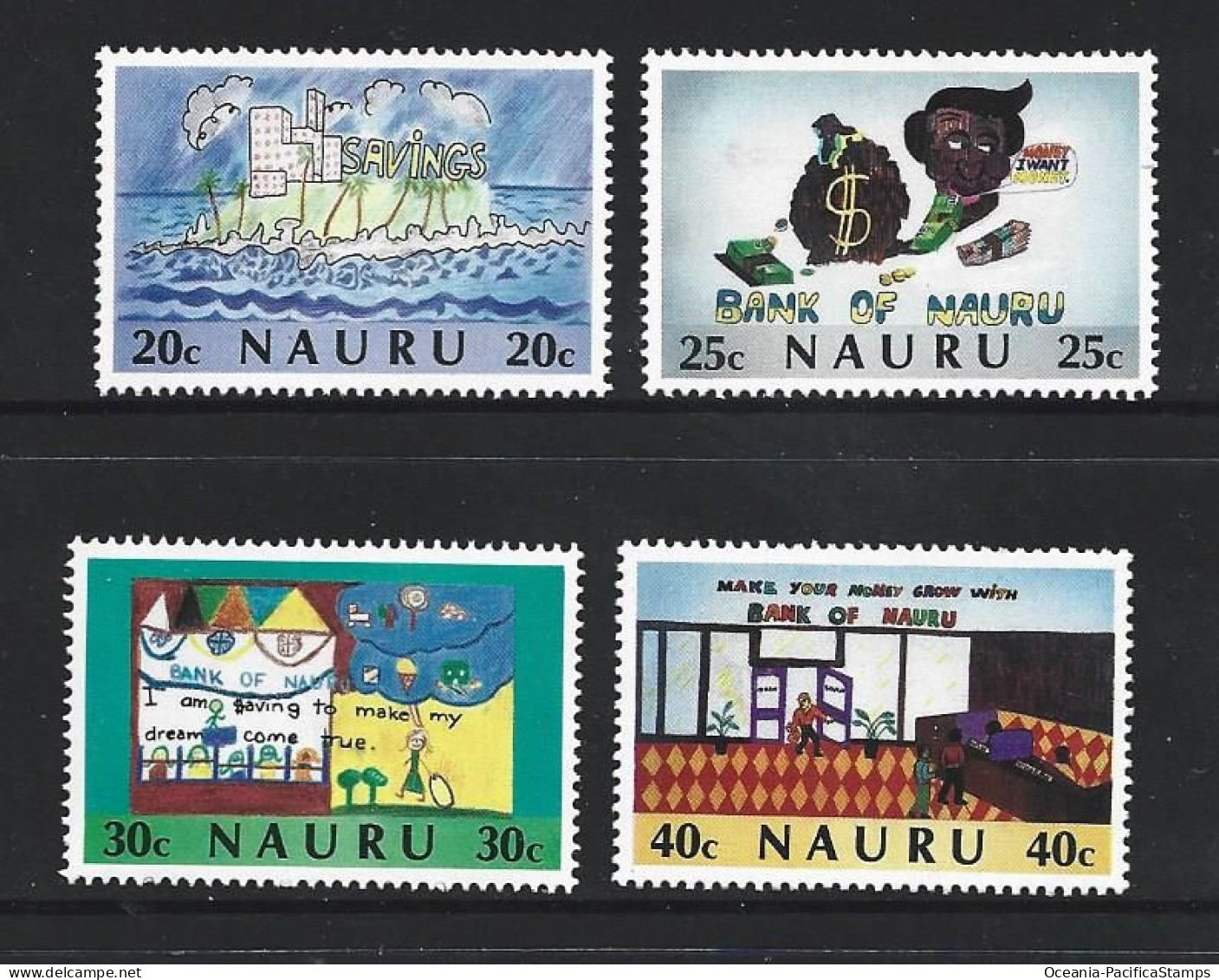 Nauru 1986 Bank / Children's Drawings Set Of 4 MNH - Nauru