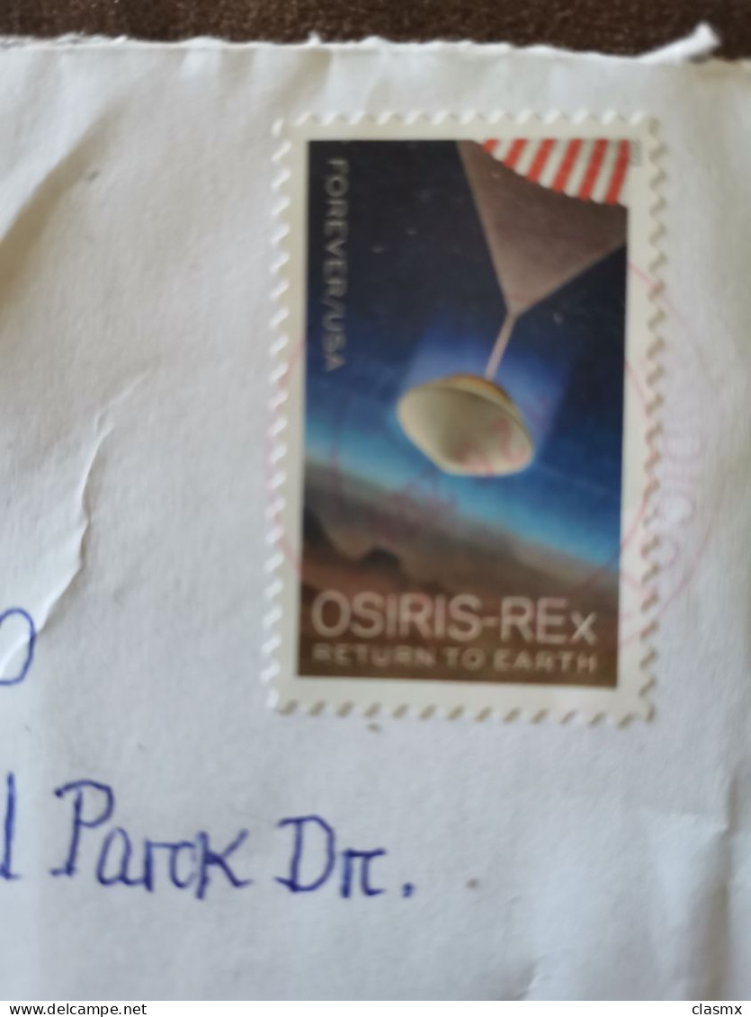 OSIRIS-REx USA Return To Earth Stamp 2024 On Cover - Lettres & Documents