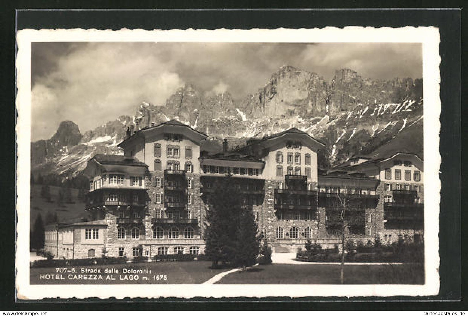 Cartolina Karersee, Hotel Carezza Al Lago, Strada Delle Dolomiti  - Andere & Zonder Classificatie