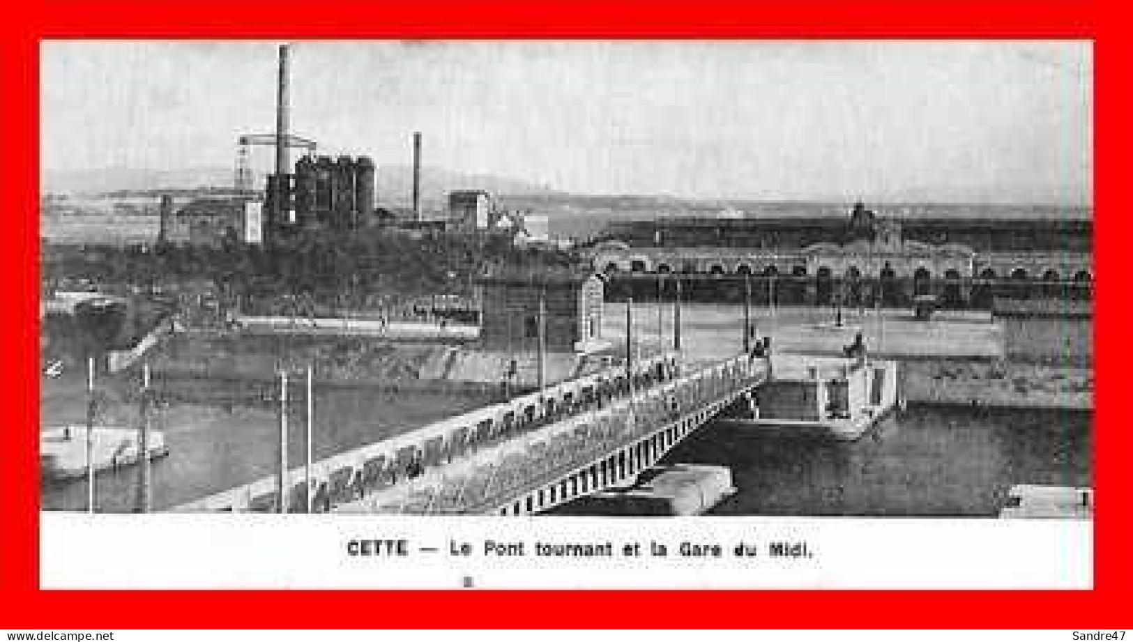 CPA (34) CETTE.  Le Pont Tournant Et La Gare Du Midi. * 9023 - Sete (Cette)