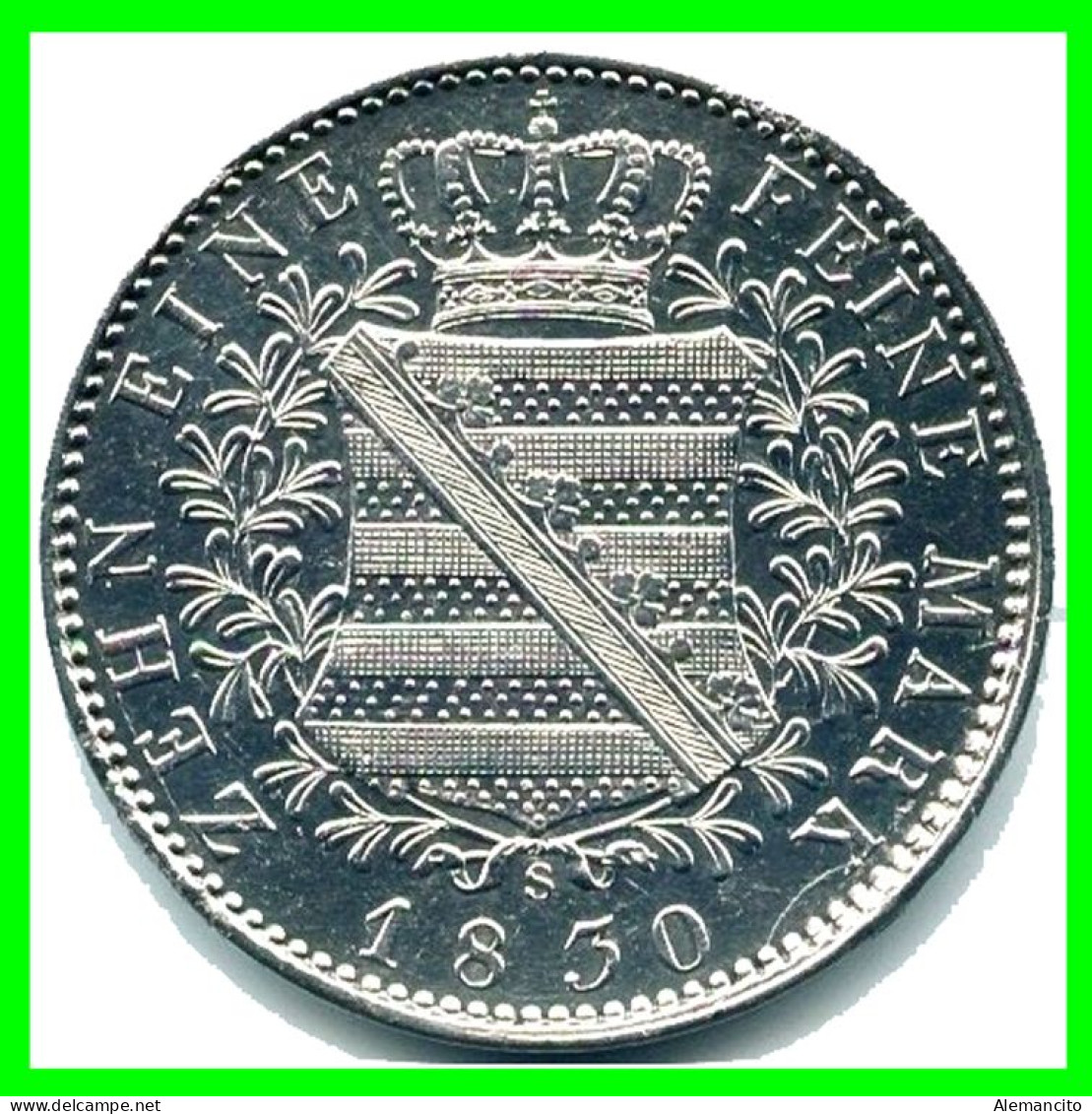 GERMANY – MONEDA DEL AÑO 1830 DEL REINO DE SAJONIA  ANTON V.G.G. KOENING VON SACHSEN ( PLATA DE 823 CON 28 GR.Y 37mm - Taler Et Doppeltaler