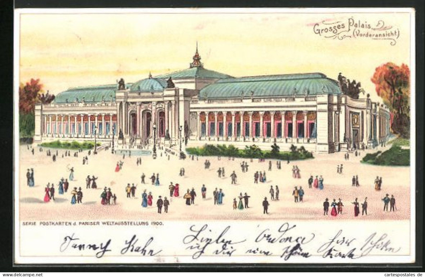 Lithographie Paris, Exposition Universelle De 1900, Grosses Palais  - Tentoonstellingen