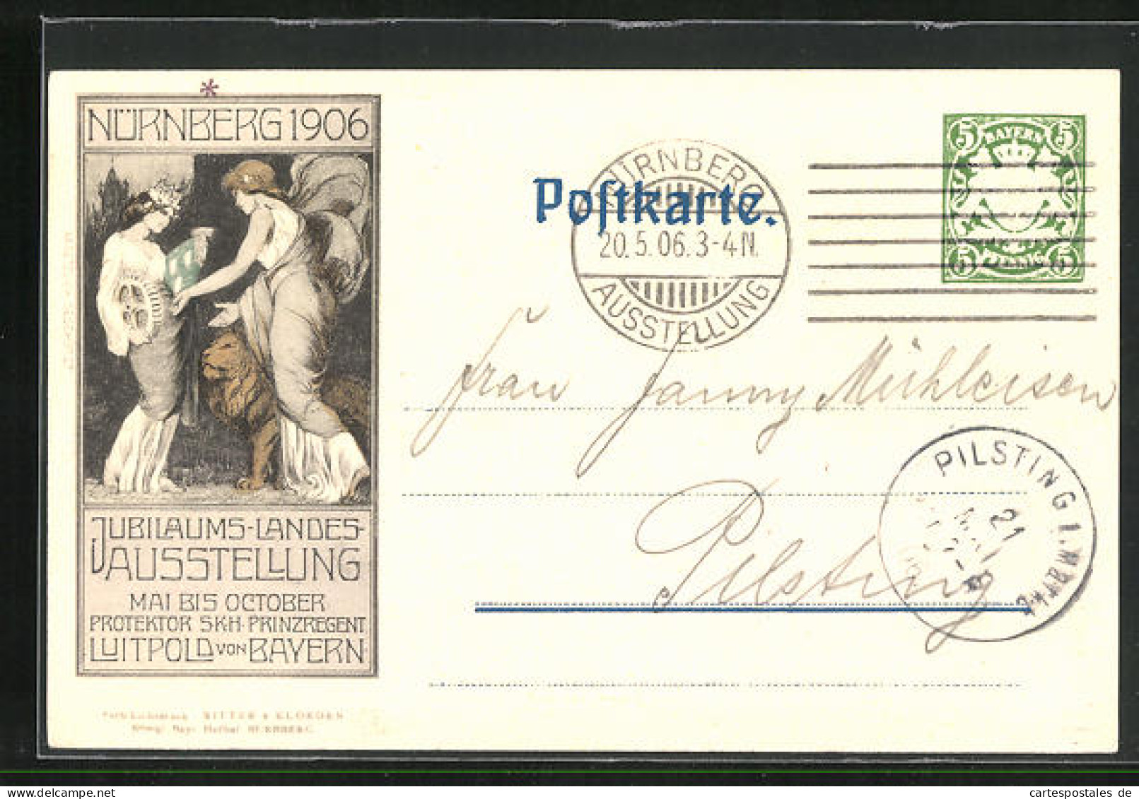 Künstler-AK Nürnberg, Jubiläums-Landes-Ausstellung 1906, Protektor S.k.h. Prinzregent Luitpold Von Bayern  - Expositions