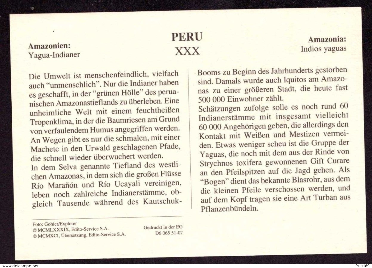 AK 212432 PERU - Amazonien - Yagua-Indianer - Peru