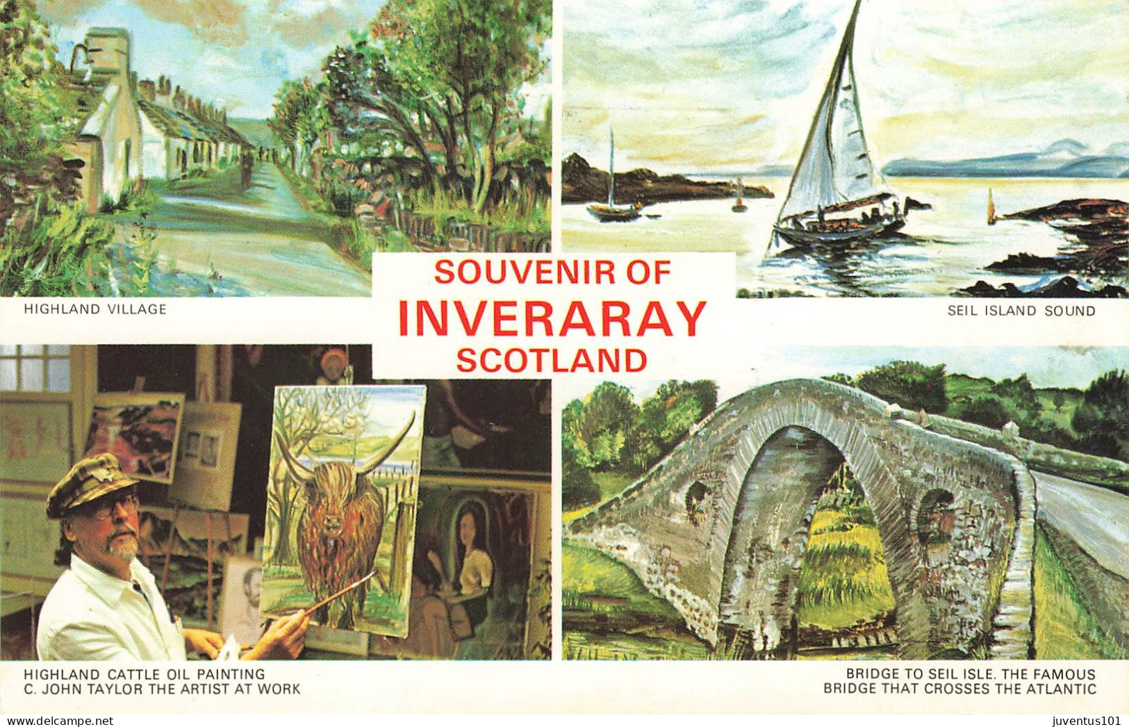 CPSM Souvenir Of Inveraray-Multivues-Timbre    L2930 - Otros & Sin Clasificación