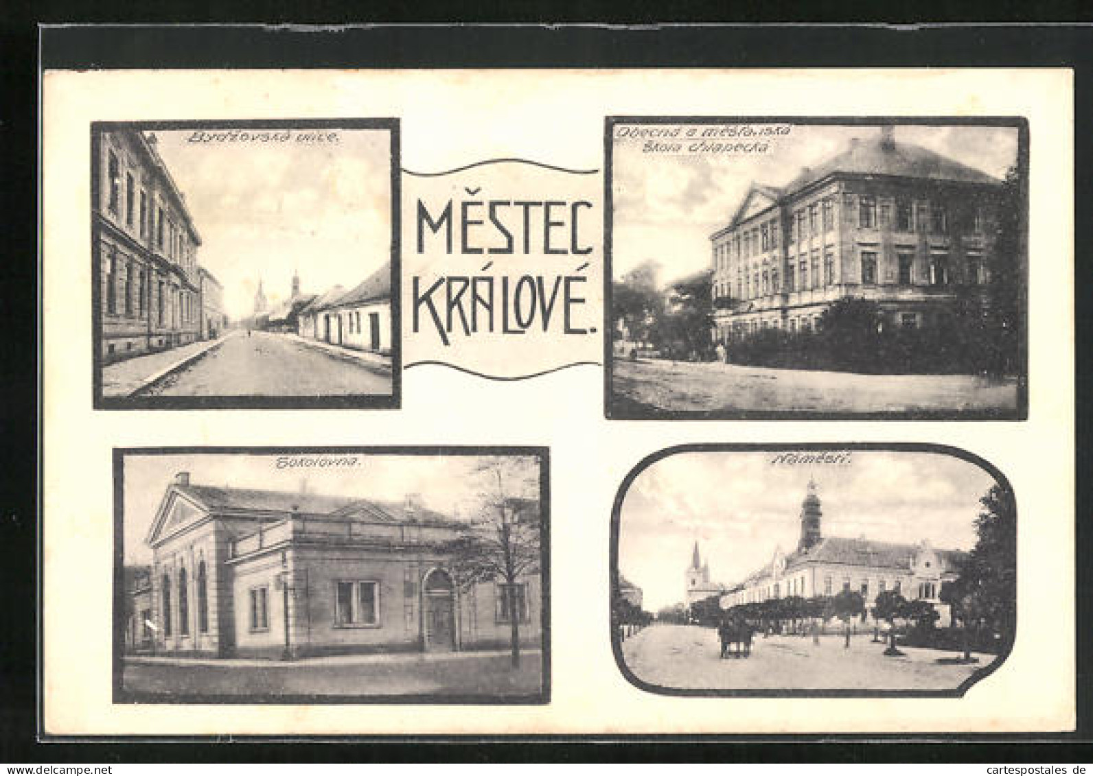 AK Mestec, Kralove, Bydzovska Ulice, Sokolovna, Namesti  - Czech Republic