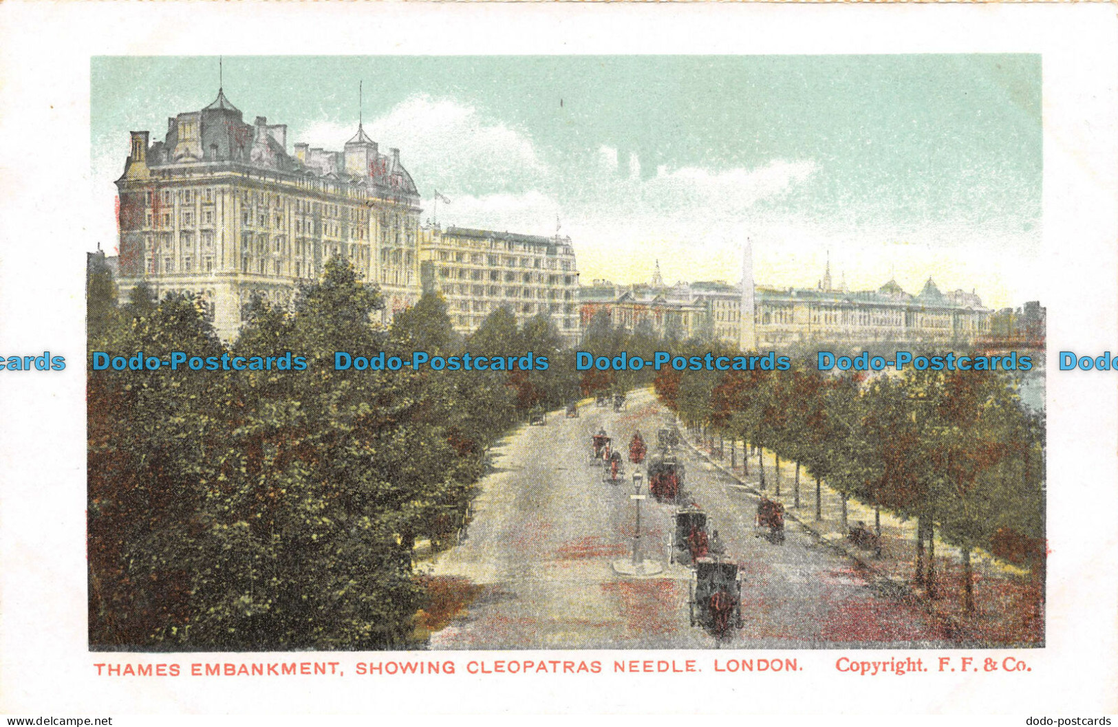R110694 Thames Embankment. Showing Cleopatras Needle. London. F. F. And Co - Autres & Non Classés