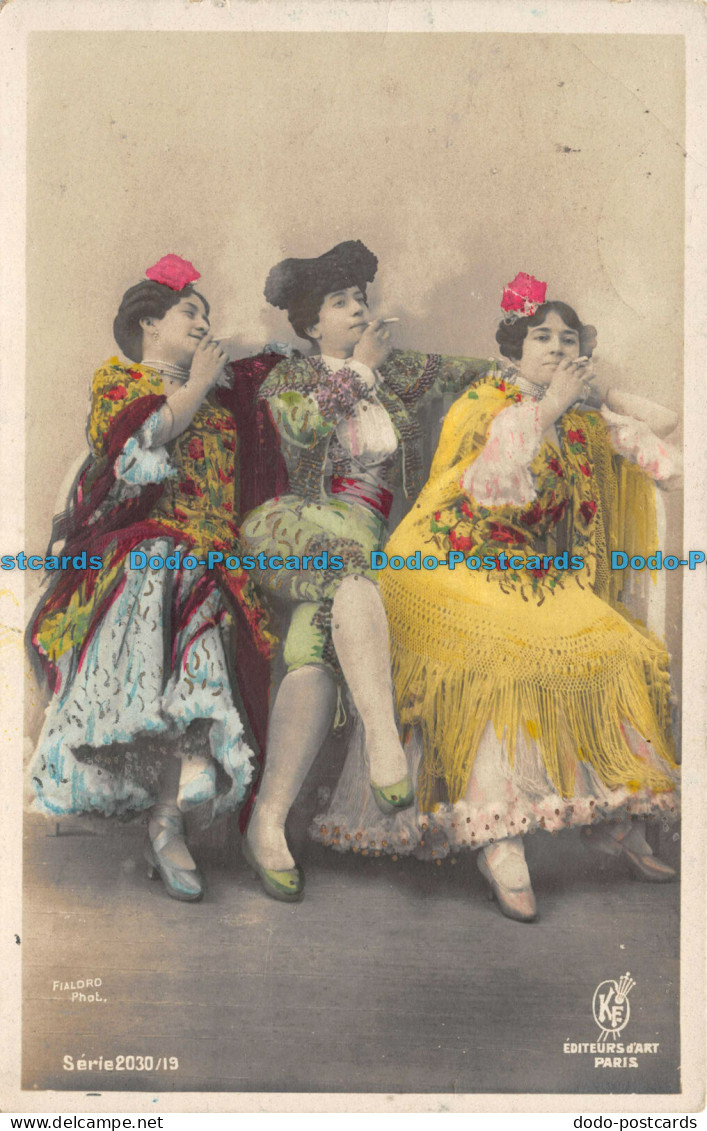 R110705 Old Postcard. Three Women Performance. 1905. B. Hopkins - Welt