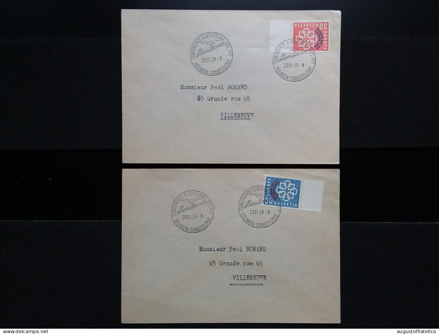 SVIZZERA - Conferenza Postale Europea - Nn. 632/33 Su Busta + Spese Postali - Briefe U. Dokumente