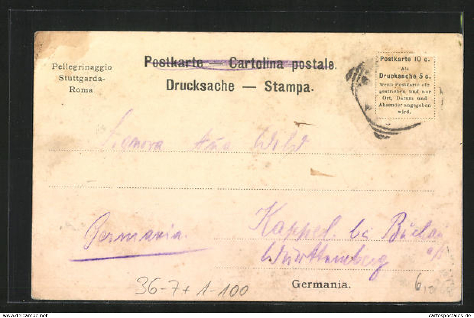 AK III. Württemberger Romfahrt Ostern 1903, Papst Leo XIII.  - Autres & Non Classés