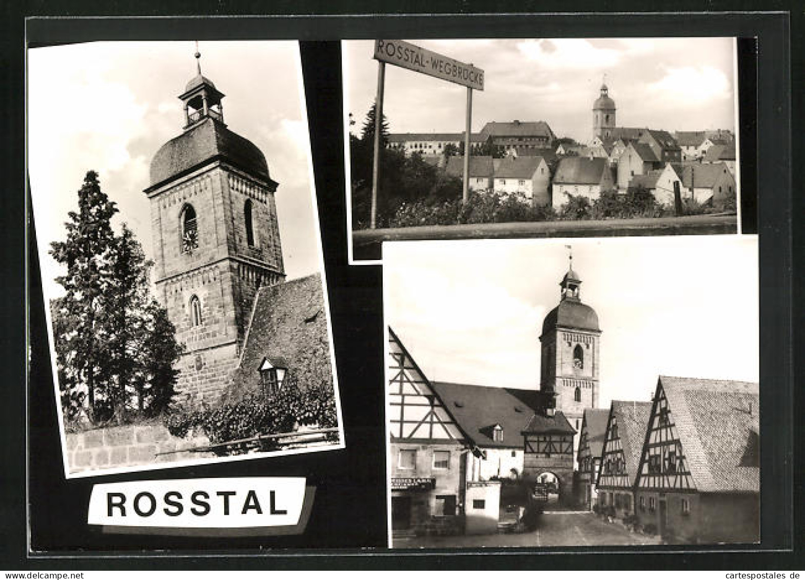 AK Rosstal, Turm, Teilansicht Mit Kirche, Tor  - Other & Unclassified