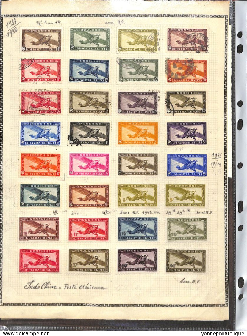 LOT -divers dont aerogrammes , souvenirs phil, Liberté , timbres indochine -voir tous les scans - A SAISIR -(2404/RIC27)