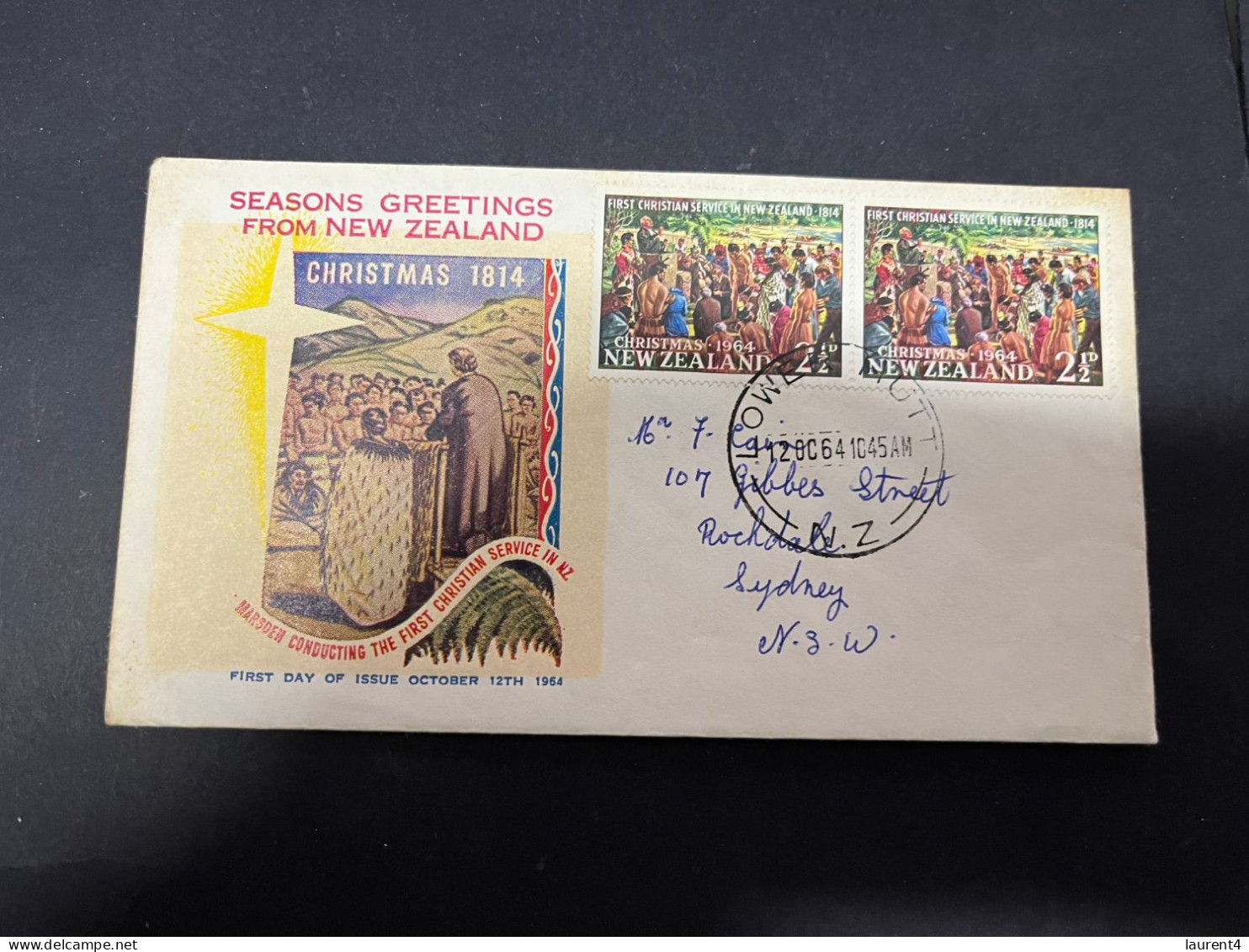 22-5-2024 (5 Z 49) New Zealand Older FDC - (posted To Australia) 1964 - Christmas - FDC