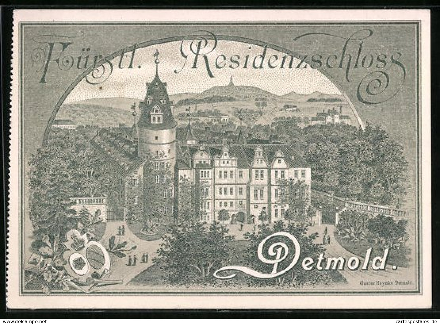 Vertreterkarte Detmold, Fürstliches Residenzschloss  - Ohne Zuordnung