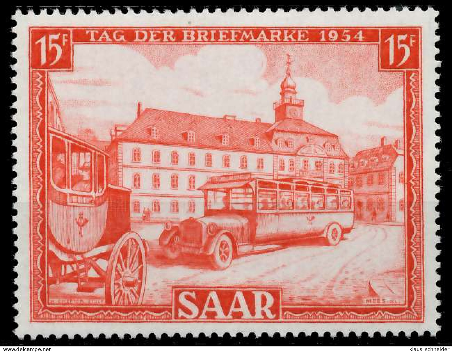 SAARLAND 1954 Nr 349 Postfrisch X77ADAA - Ongebruikt