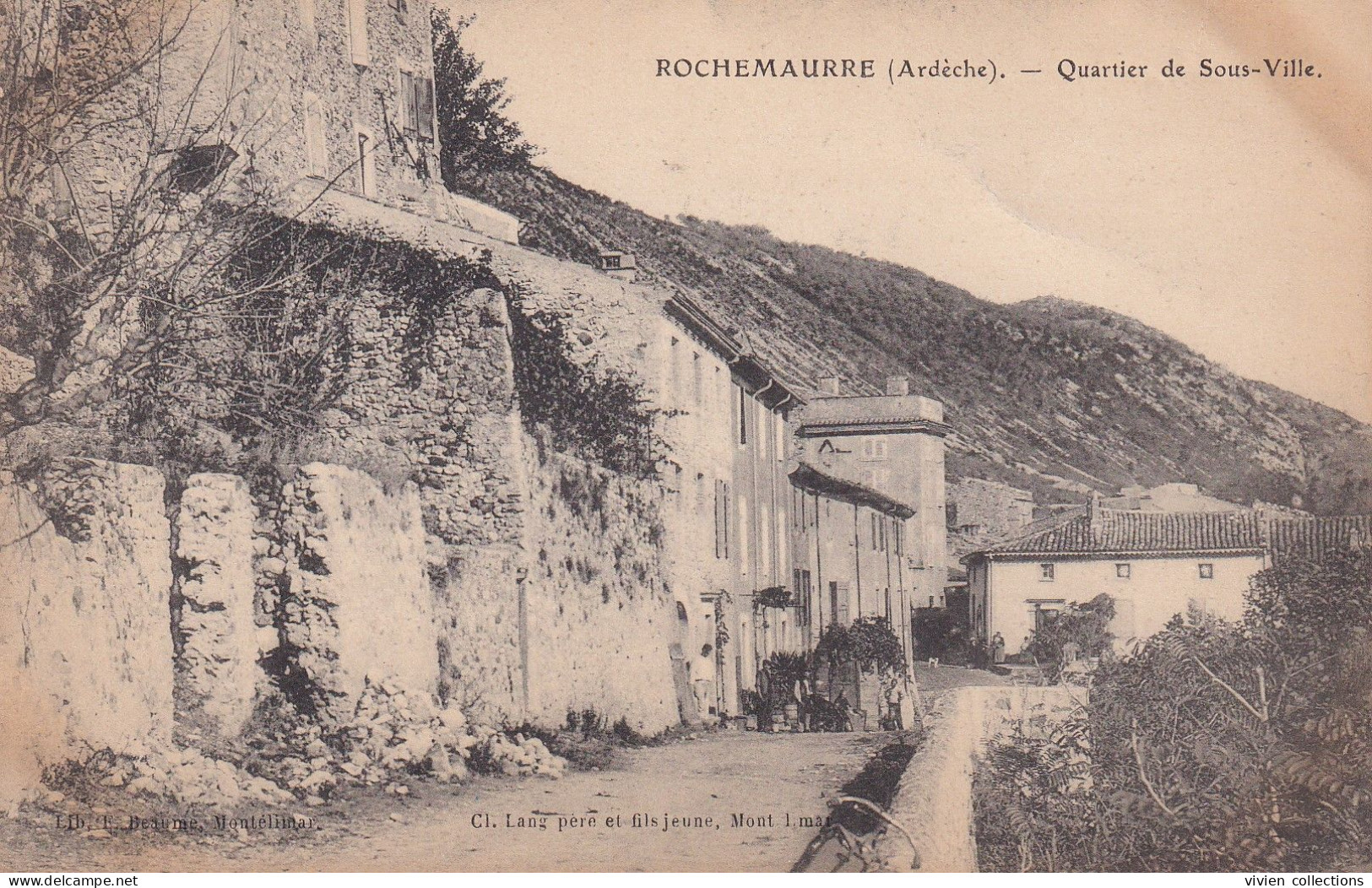 Rochemaurre (07 Ardèche) Quartier De Sous Ville - Phot. Lang - Andere & Zonder Classificatie