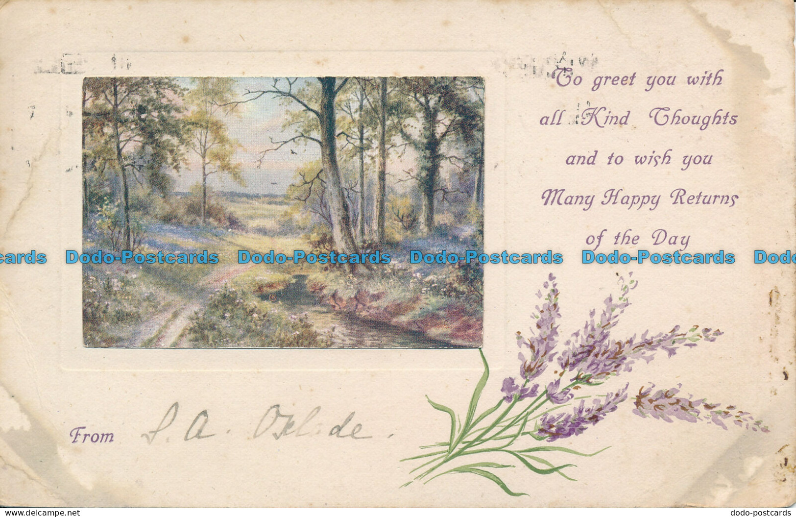 R111396 Greeting Postcard. To Greet You With All Kind Thoughts. In The Woods. W. - Welt