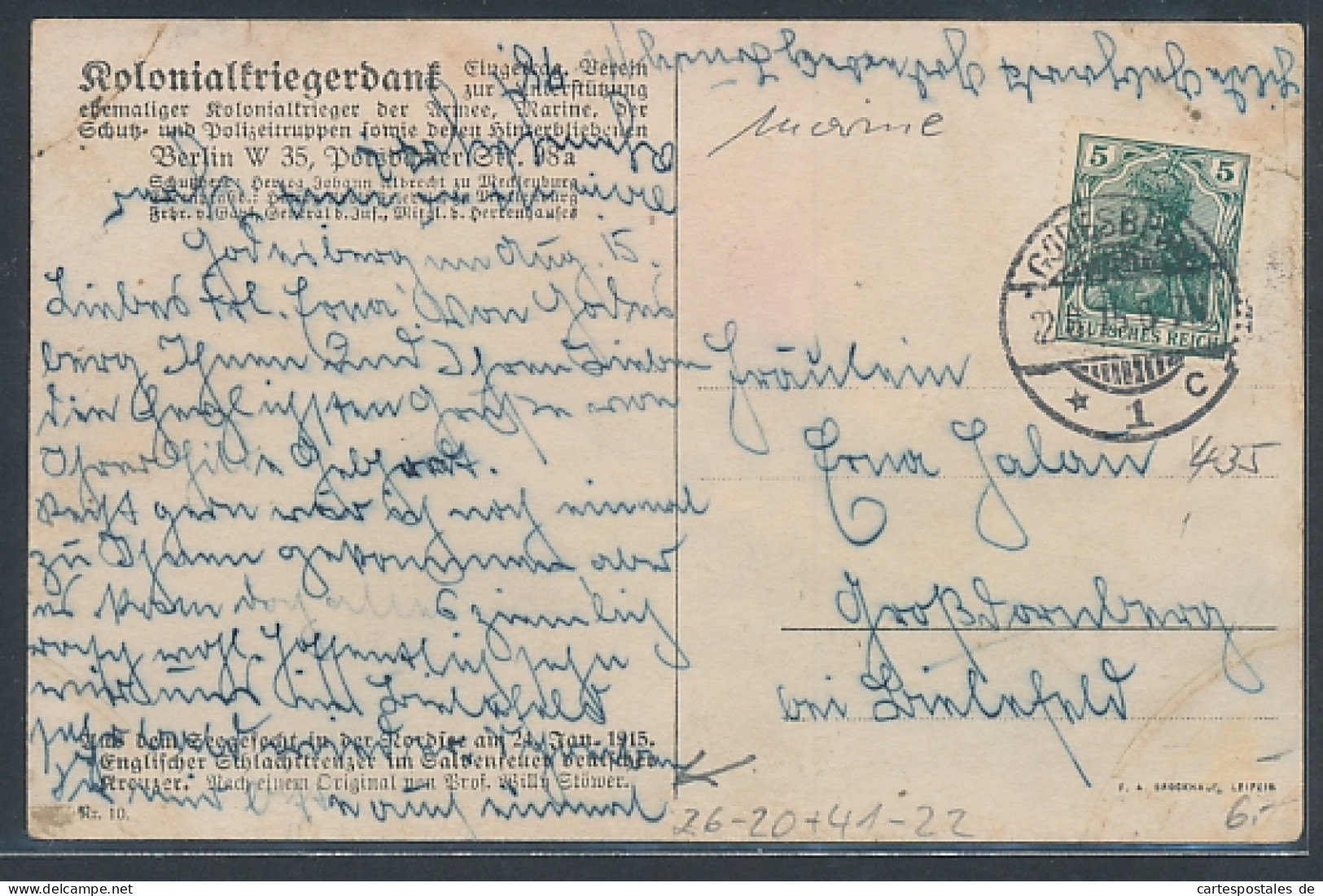 Artist's Pc Willy Stoewer: Englisches Kriegsschiff Im Salvenfeuer Deutscher Kreuzer, Seegefecht In Der Nordsee 1915  - Oorlog