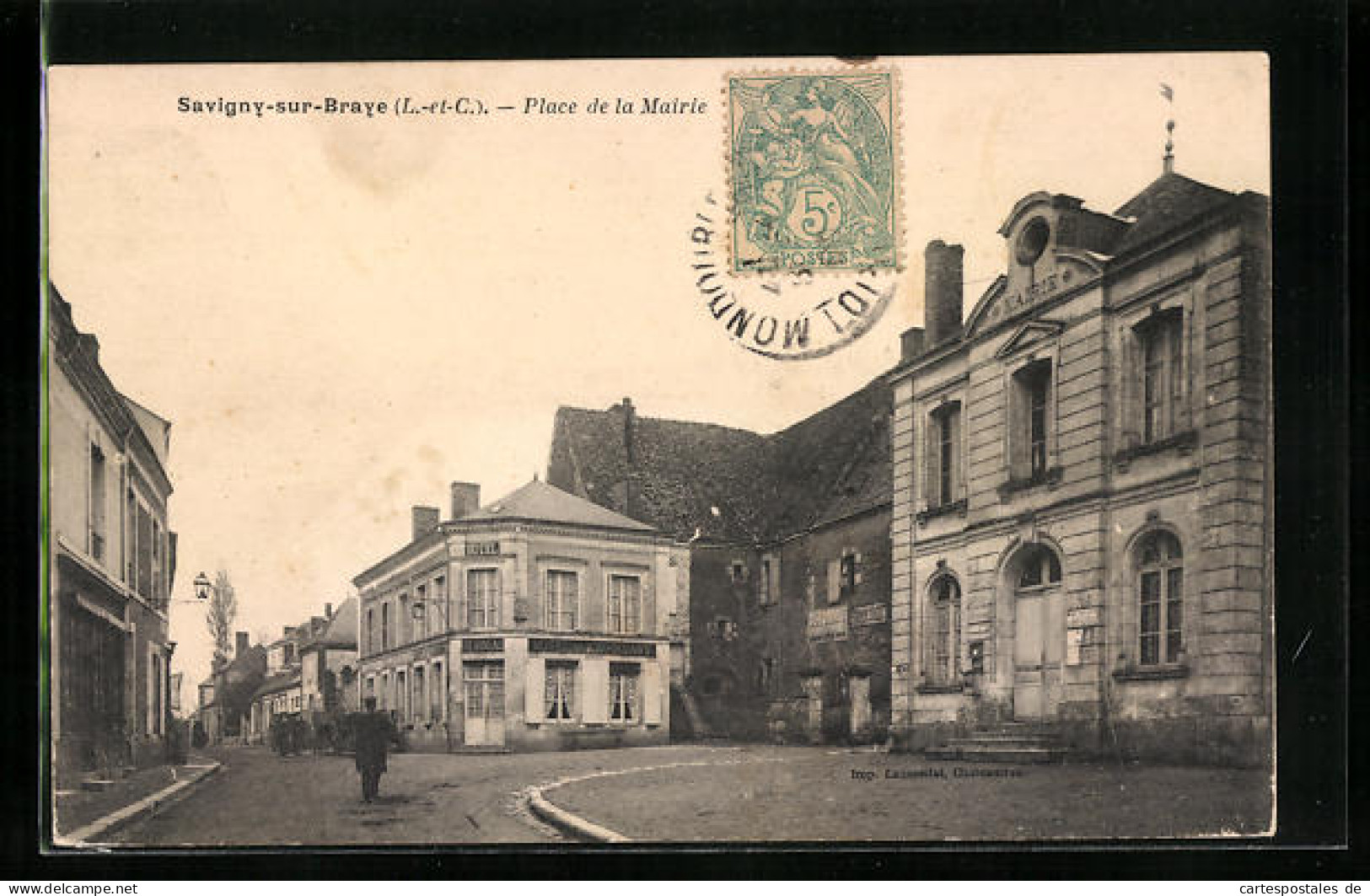 CPA Savigny-sur-Braye, Place De La Mairie  - Sonstige & Ohne Zuordnung