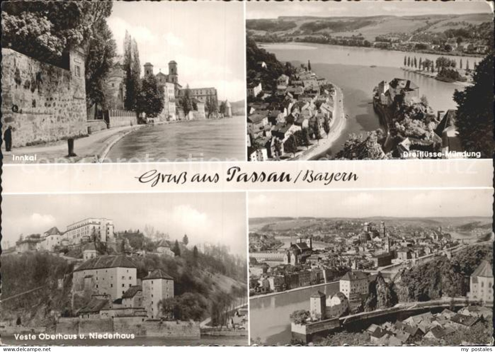 72196171 Passau Inntal Dreifluesse Muendung Veste Oberhaus Und Niederhaus Panora - Passau