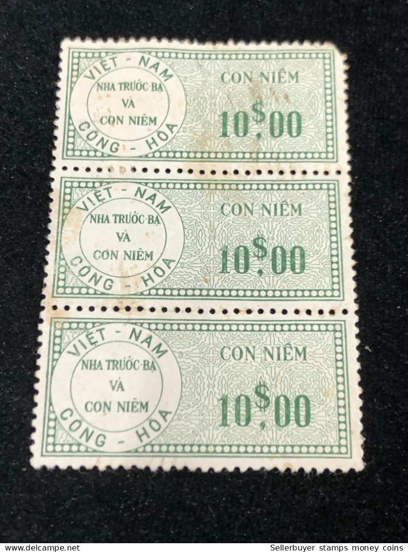 Vietnam South Wedge Before 1975( 10 $ The Wedge Has Not Been Used Yet) 1 Pcs 3 Stamps Quality Good - Collections