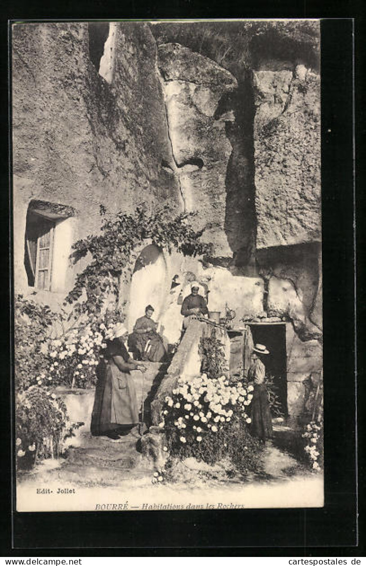 CPA Bourré, Habitations Dans Les Rochers  - Autres & Non Classés