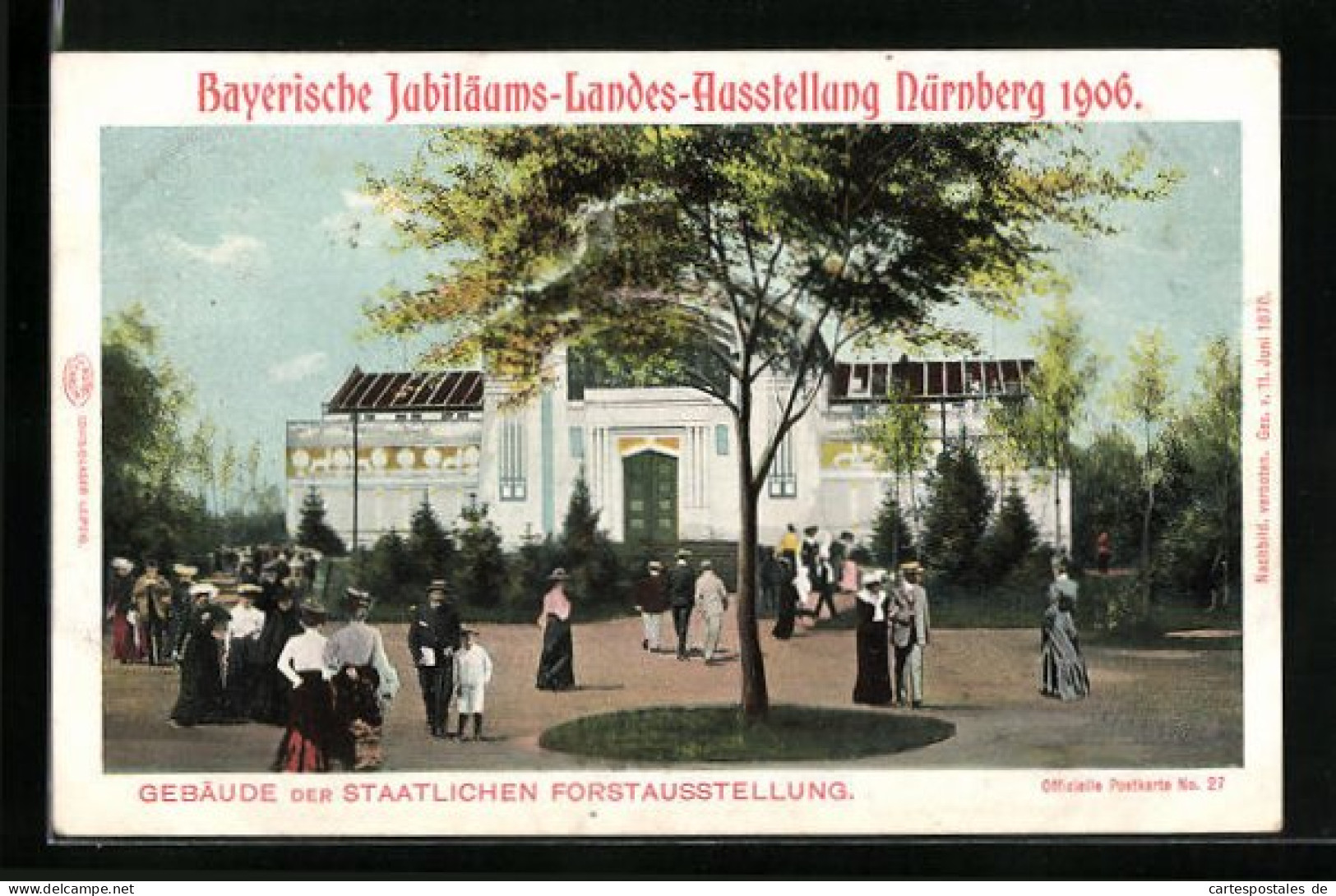 AK Nürnberg, Bayerische Jubiläums-Landes-Ausstellung 1906, Gebäude Der Staatlichen Forstausstellung  - Ausstellungen