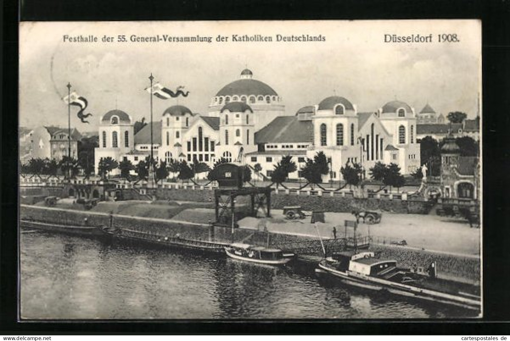 AK Düsseldorf, General-Versammlung Der Katholiken Deutschlands 1908, Blick Auf Die Festhalle  - Ausstellungen