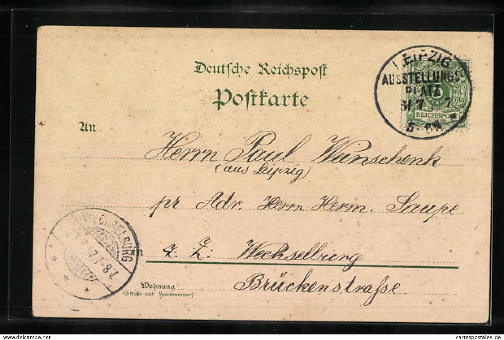 Lithographie Leipzig, Sächsisch-Thüringische Industrie & Gewerbe-Ausstellung 1897, Hauptrestaurant, Wiener Café  - Ausstellungen